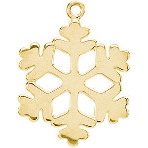 14k Yellow Gold Petite Snowflake Dangle 14k Yellow Gold Petite Snowflake Dangle