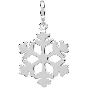 Sterling Silver Petite Snowflake Charm