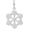 Petite Snowflake Charm in Sterling Silver