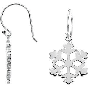 Sterling Silver Petite Snowflake Earrings Sterling Silver Petite Snowflake Earrings