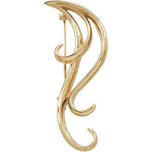 14k Yellow Gold 19x46mm Brooch 14k Yellow Gold 19x46mm Brooch