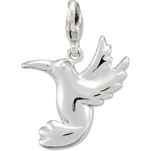 Sterling Silver Charming Animals® Hummingbird Charm