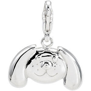Sterling Silver Charming Animals® Floppy Ear Dog Charm Sterling Silver Charming Animals® Floppy Ear Dog Charm