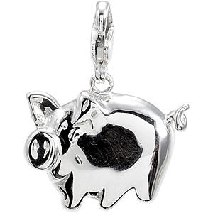 Sterling Silver Charming Animals® Pig Charm Sterling Silver Charming Animals® Pig Charm