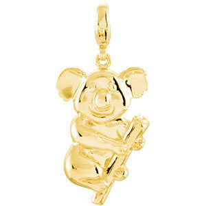 14k Yellow Gold Charming Animals® Koala Bear Charm