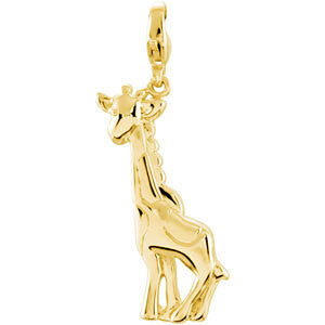 14k Yellow Gold Charming Animals® Giraffe Charm