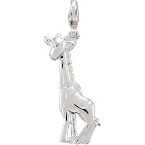 Sterling Silver Charming Animals® Giraffe Charm