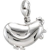 Charming Animals Hen Charm in Sterling Silver