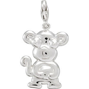 Sterling Silver Charming Animals® Monkey Charm Sterling Silver Charming Animals® Monkey Charm