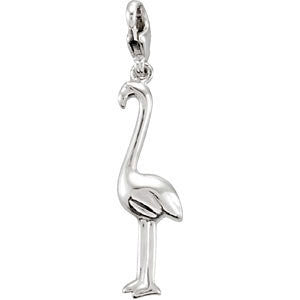 Sterling Silver Charming Animals® Flamingo Charm