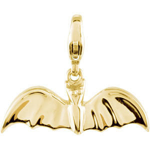 14k Yellow Gold Charming Animals® Bat Charm 14k Yellow Gold Charming Animals® Bat Charm
