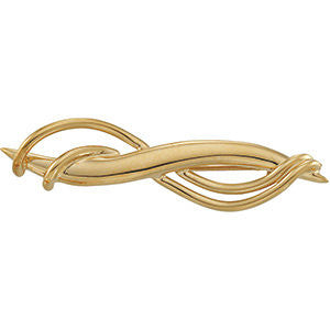 14k Yellow Gold 9x34mm Freeform Brooch 14k Yellow Gold 9x34mm Freeform Brooch