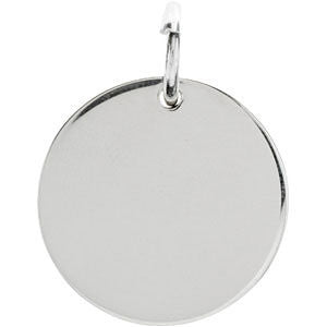 Sterling Silver Circle Shaped Charm