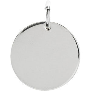 Sterling Silver Circle Shaped Charm Sterling Silver Circle Shaped Charm