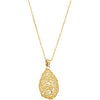 Wire Pear Shaped Necklace (18 Inch) in 14K Yellow Gold Wire Pear Shaped Necklace (18 Inch) in 14K Yellow Gold