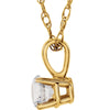 14k Yellow Gold Imitation Diamond "April" Birthstone 14" Necklace