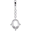Pendant Enhancer Mounting For Oval Center in Sterling Silver