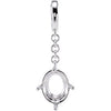 Pendant Enhancer Mounting For Oval Center in Sterling Silver Pendant Enhancer Mounting For Oval Center in Sterling Silver