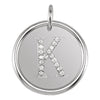 Sterling Silver 0.08 CTW Diamond Initial "K" Pendant Sterling Silver 0.08 CTW Diamond Initial "K" Pendant