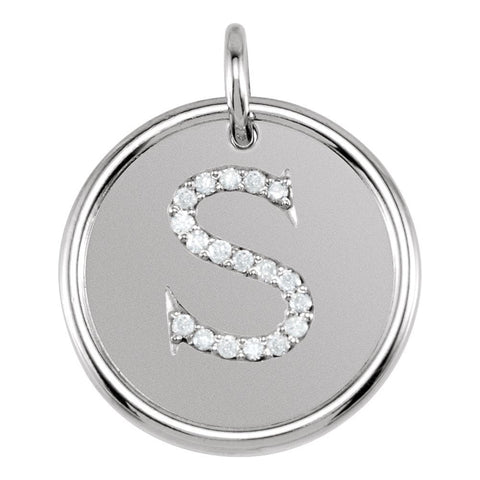 Sterling Silver 1/10 CTW Diamond Initial "S" 18" Necklace Sterling Silver 1/10 CTW Diamond Initial "S" 18" Necklace