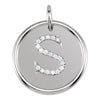 Sterling Silver 1/10 CTW Diamond Initial "S" 18-Inch Necklace Sterling Silver 1/10 CTW Diamond Initial "S" 18-Inch Necklace