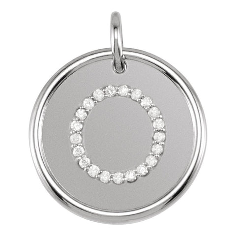 Sterling Silver 1/10 CTW Diamond Initial "O" Pendant Sterling Silver 1/10 CTW Diamond Initial "O" Pendant