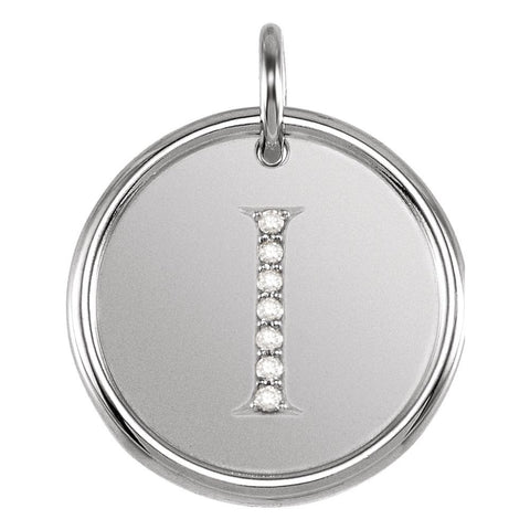 Sterling Silver .04 CTW Diamond Initial "I" Pendant Sterling Silver .04 CTW Diamond Initial "I" Pendant