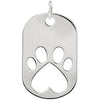 Our Cause For Paws Dog Tag Necklace or Pendant in Sterling Silver