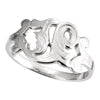 14k White Gold Initial Rings, Size 6 14k White Gold Initial Rings, Size 6