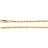 14k Yellow Gold 2.5mm Rope 20" Chain 14k Yellow Gold 2.5mm Rope 20" Chain