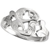 14k White Gold Initial Rings, Size 6 14k White Gold Initial Rings, Size 6