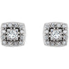 14k White Gold 1/2 CTW Diamond Earrings