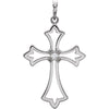 14k White Gold 0.03 ctw. Diamond Cross Pendant 14k White Gold 0.03 ctw. Diamond Cross Pendant