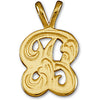 14k White Gold "S" Small Initial Pendant