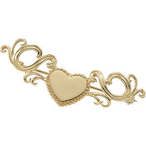 14k Yellow Gold 21x18mm Heart Brooch 14k Yellow Gold 21x18mm Heart Brooch