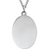 Sterling Silver 26x20mm St. Christopher Medal Necklace with Blue Epoxy Sterling Silver 26x20mm St. Christopher Medal Necklace with Blue Epoxy