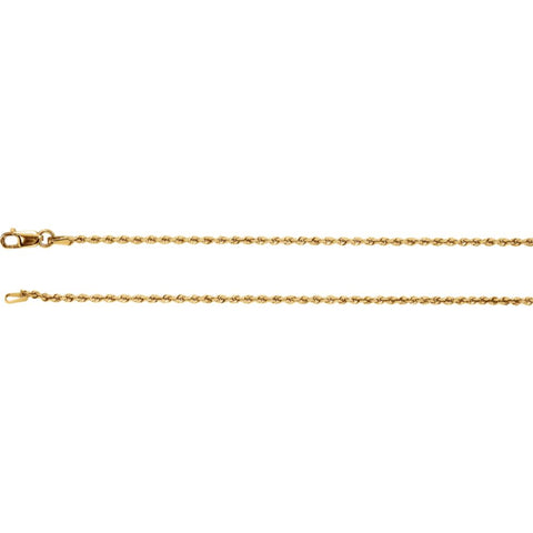 14k Yellow Gold 1.5mm Rope 16" Chain 14k Yellow Gold 1.5mm Rope 16" Chain