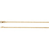 14K Yellow Gold 1.5mm Rope 16-Inch Chain