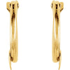 14k Yellow Gold Hoop Earrings with Heart 14k Yellow Gold Hoop Earrings with Heart