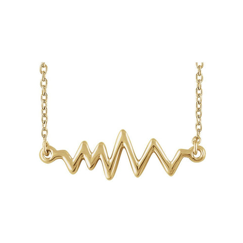 14k Yellow Gold Heartbeat 16-18" Necklace 14k Yellow Gold Heartbeat 16-18" Necklace