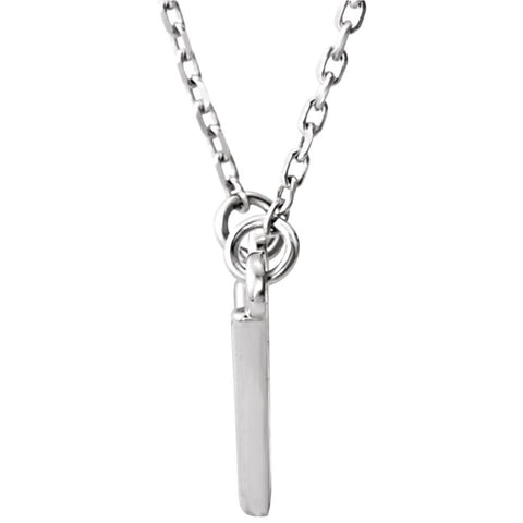 Sterling Silver "V" 16.5" Necklace