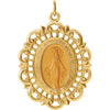 32.00x23.00 mm Miraculous Medal in 14K Yellow Gold