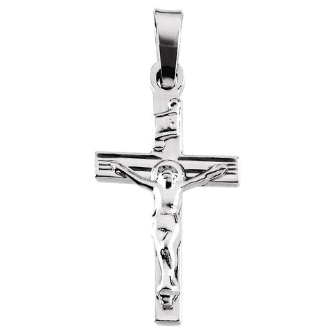 14k White Gold 17.5x11mm Crucifix Pendant 14k White Gold 17.5x11mm Crucifix Pendant