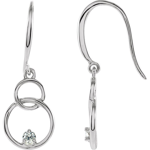 14k White Gold .04 CTW Diamond Circle Earrings 14k White Gold .04 CTW Diamond Circle Earrings