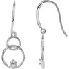 Pair of 0.04 CTTW Diamond Earrings in 14k White Gold Pair of 0.04 CTTW Diamond Earrings in 14k White Gold