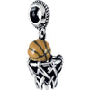 Sterling Silver 18x11mm Kera Basketball Charm Sterling Silver 18x11mm Kera Basketball Charm