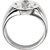 14k White Gold Signet Ring, Size 10 14k White Gold Signet Ring, Size 10