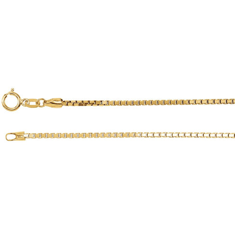 14k Yellow Gold 1.75mm Solid Box 24" Chain