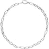 Sterling Silver 7.25mm Oval Link 17" Chain Sterling Silver 7.25mm Oval Link 17" Chain