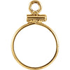 Coin Edge Screw-Top Coin Frame Mounting in 14K Yellow Gold